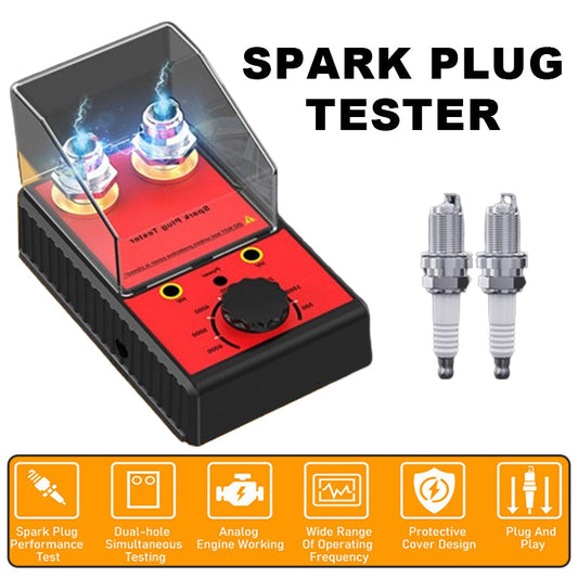 🌞Fris Je Werkplaats Op met 50% Korting!🧰Bougie Tester met Beschermkap: Dubbele Testpoort & Instelbaar Toerental (0-6000 RPM) - Ideaal voor Ontsteking Diagnose!
