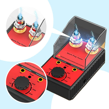 🌞Fris Je Werkplaats Op met 50% Korting!🧰Bougie Tester met Beschermkap: Dubbele Testpoort & Instelbaar Toerental (0-6000 RPM) - Ideaal voor Ontsteking Diagnose!