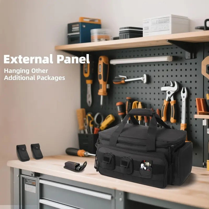 🌞Fris Je Werkplek Op met 50% Korting!🎒Ultieme Heavy-Duty Canvas Gereedschapstas met MOLLE-systeem: Professionele Organizer met Meervoudige Opbergvakken voor Elke Technicus!