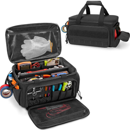 🌞Fris Je Werkplek Op met 50% Korting!🎒Ultieme Heavy-Duty Canvas Gereedschapstas met MOLLE-systeem: Professionele Organizer met Meervoudige Opbergvakken voor Elke Technicus!